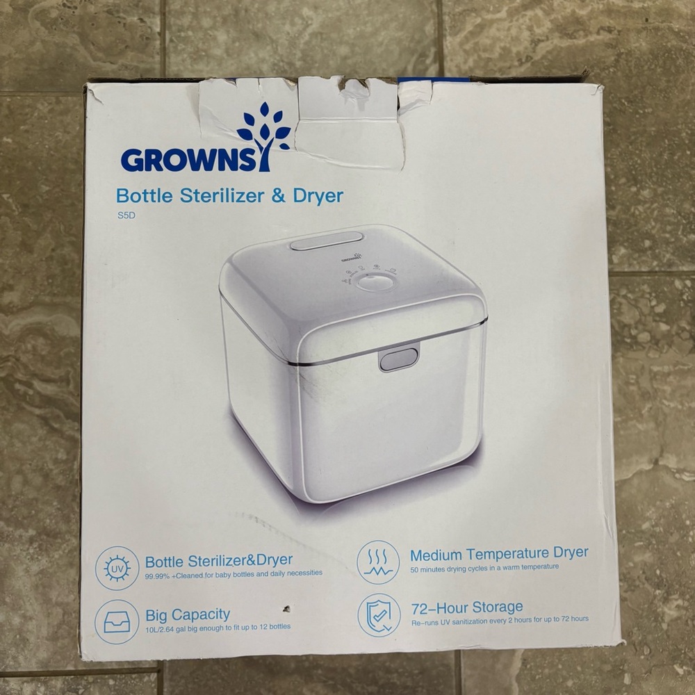 GROWNSY UV Light Sanitizer, 4-in-1 Bottle Sterilizer and‎ Dryer